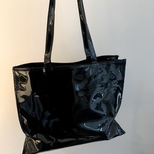 Shiny Black Tote